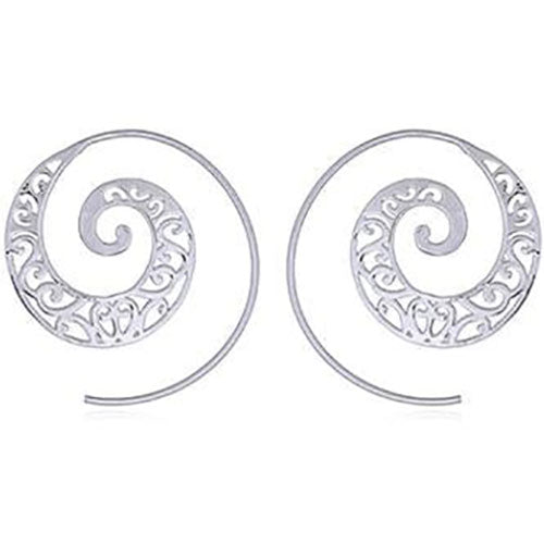925 Sterling Silver Spiral Koru earrings "Anahera"