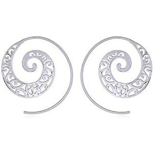 925 Sterling Silver Spiral Koru earrings "Anahera"