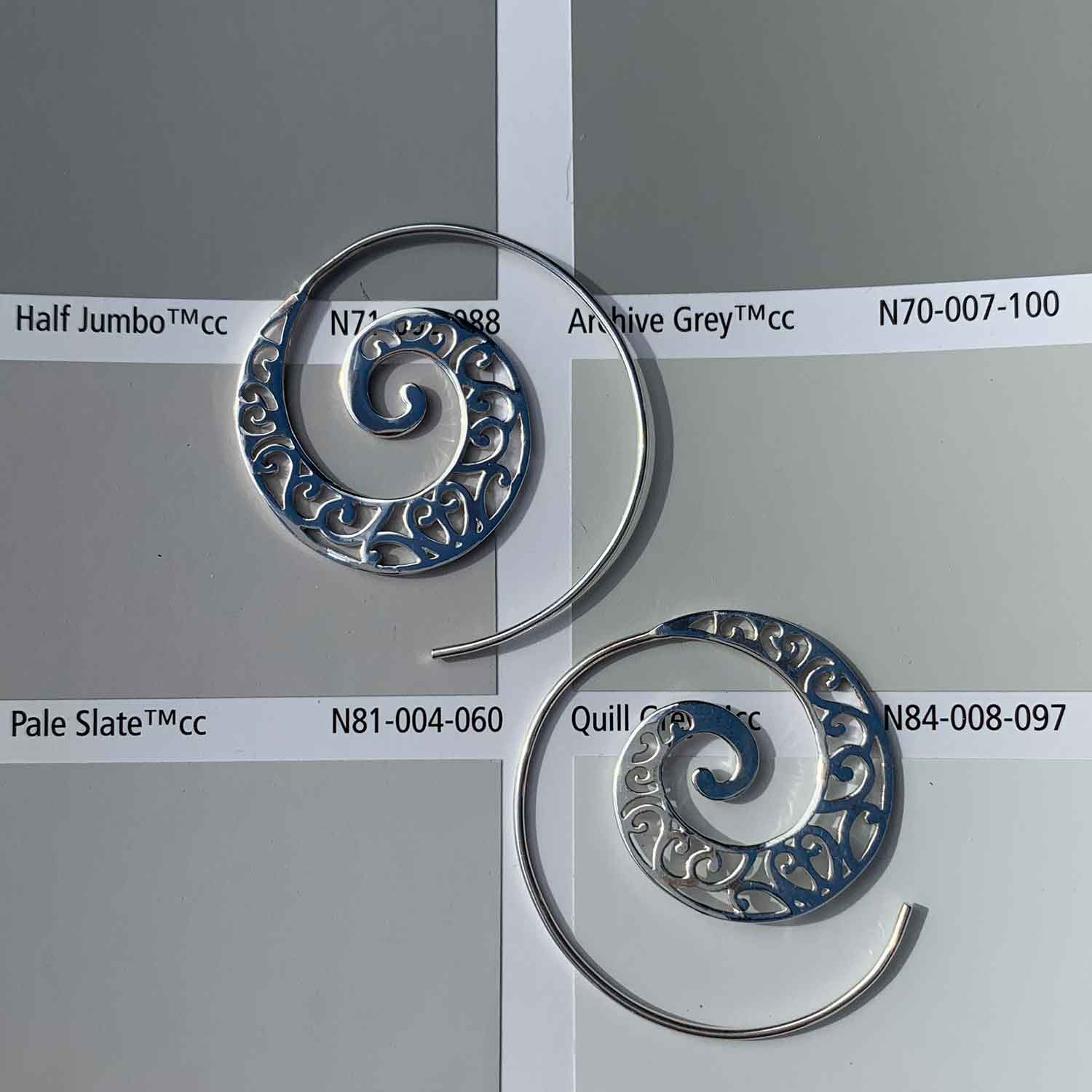 925 Sterling Silver Spiral Koru earrings "Anahera"