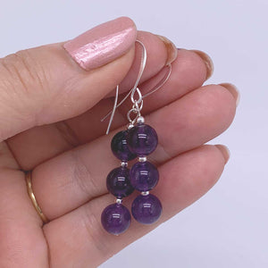 silver amethyst earrings frenelle