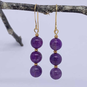 gold amethyst earrings