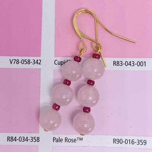 rose quartz earrings resene