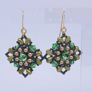 green statement earrings jewellery