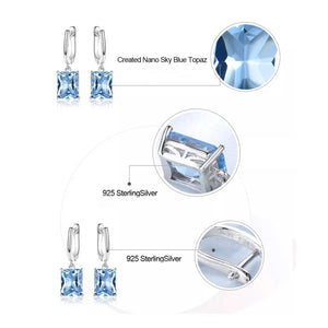 Topaz blue drop earrings frenelle jewellery