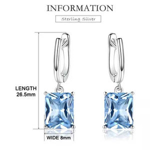 Topaz blue drop earrings frenelle jewellery