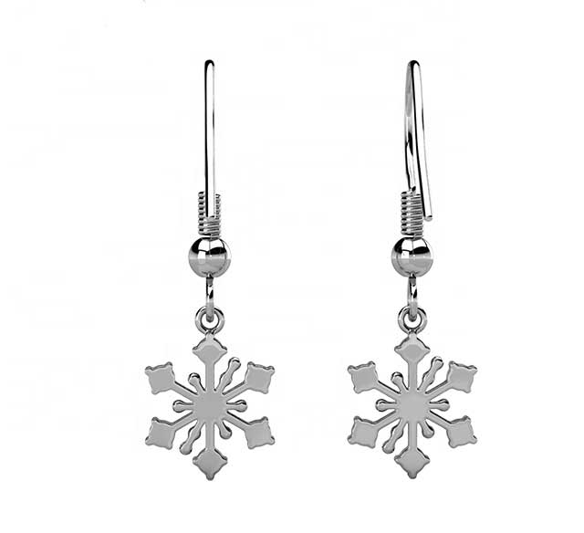 18K White-Gold Crystal Star Earrings "Astra"