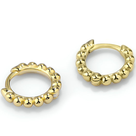18K Gold Huggie Ball Earrings "Athena" (10mm)