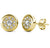 gold round stud earrings