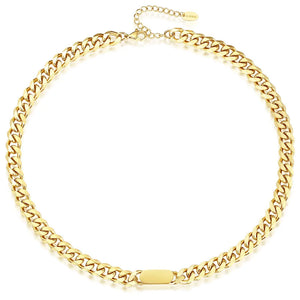 gold curb chain necklace