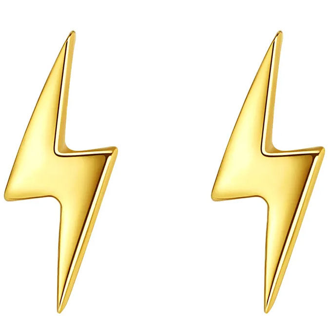 gold lightening bolt earrings