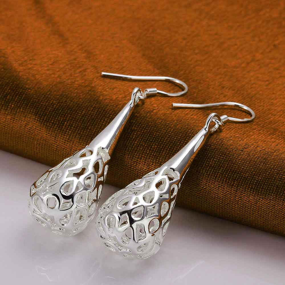 Silver Filigree Teardrop Earring "Cairo"
