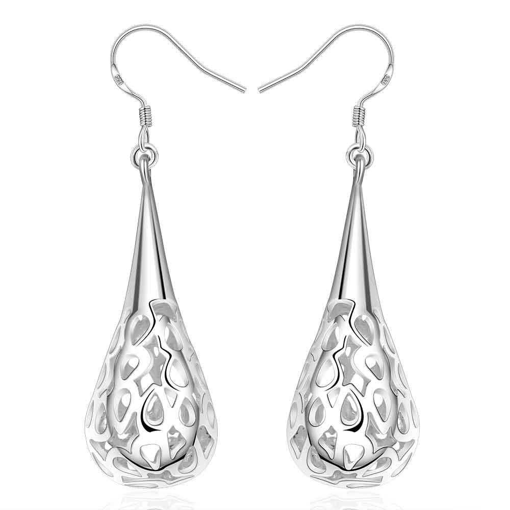 Silver Filigree Teardrop Earring "Cairo"