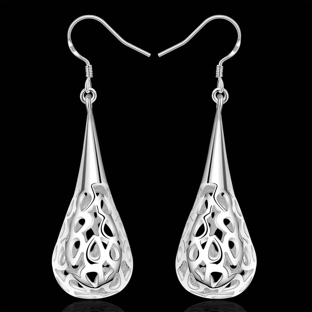 Silver Filigree Teardrop Earring "Cairo"