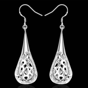 Silver Filigree Teardrop Earring "Cairo"