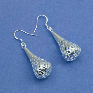 Silver Filigree Teardrop Earring "Cairo"