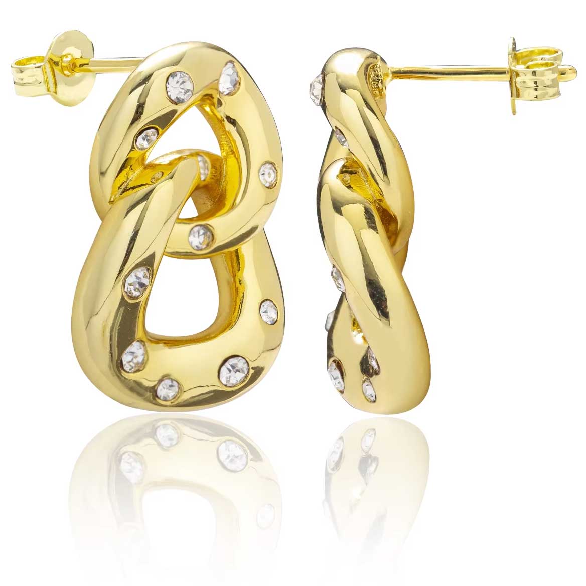 gold chain earrings