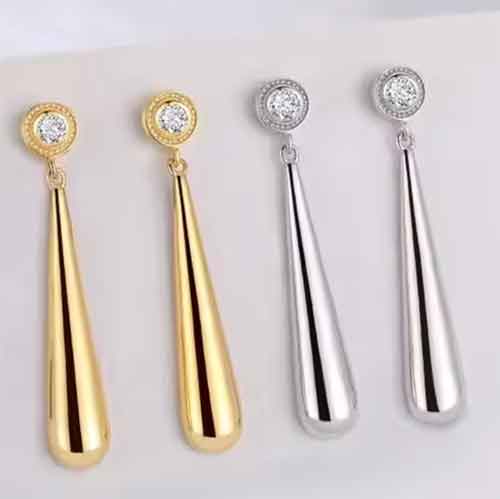 silver drop earrings jewellery