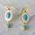 gold turquoise earrings