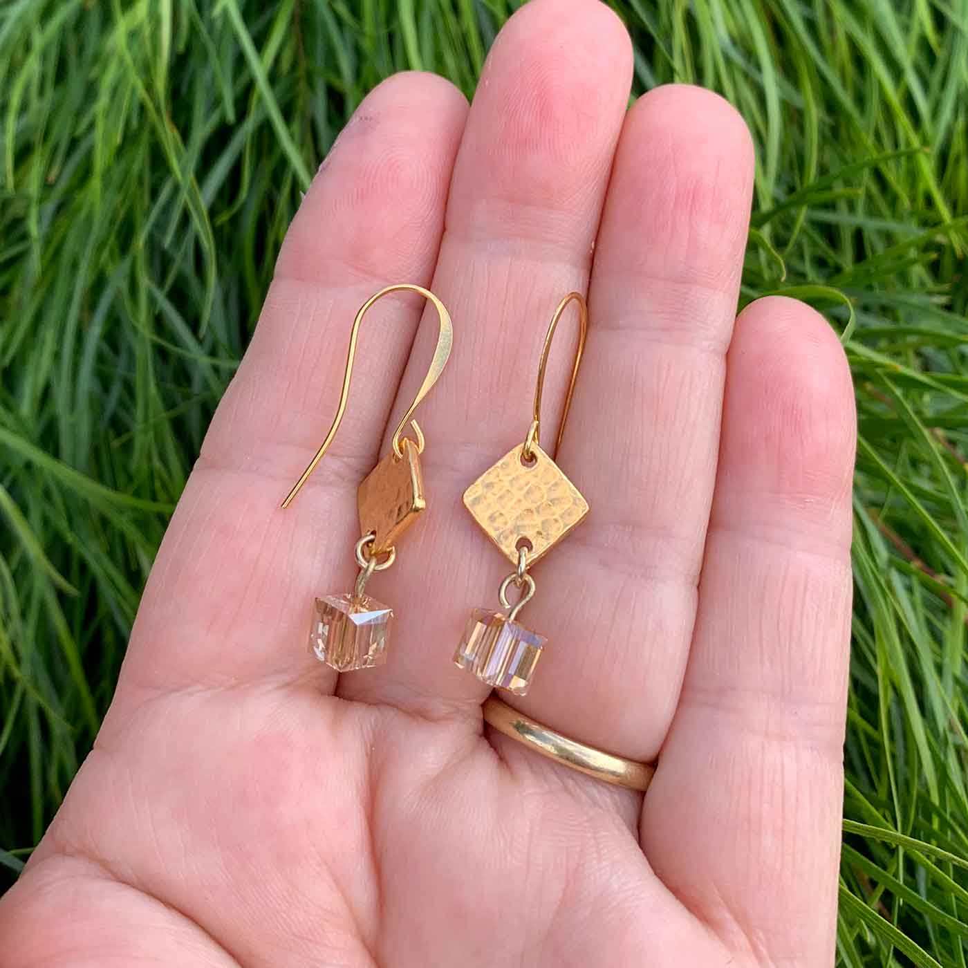 18K Gold dangle earrings "Catalina"