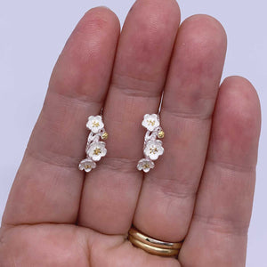 925 Sterling Silver Earrings "Clematis"