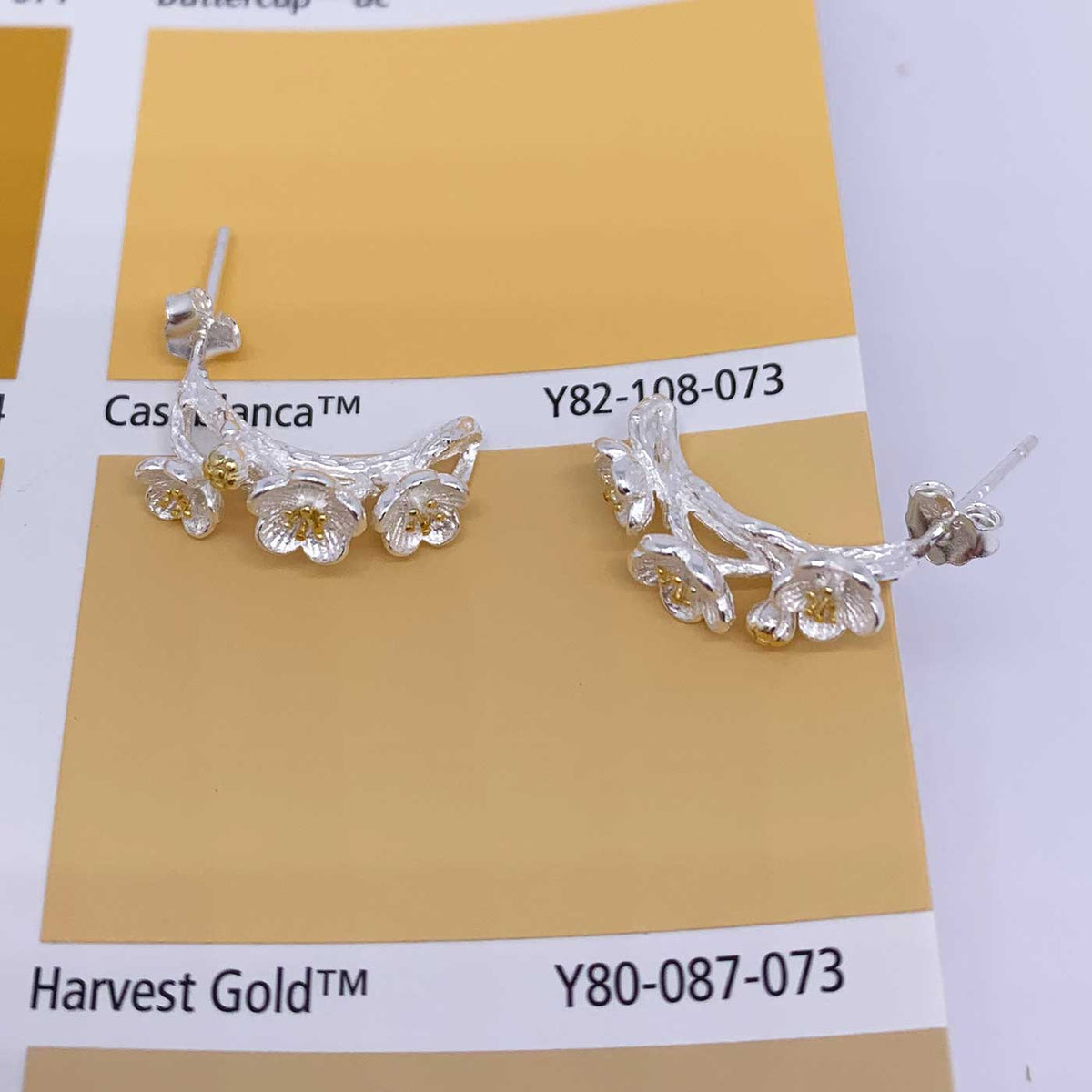 925 Sterling Silver Earrings "Clematis"