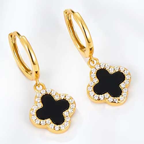 gold huggie earring leika jewellery