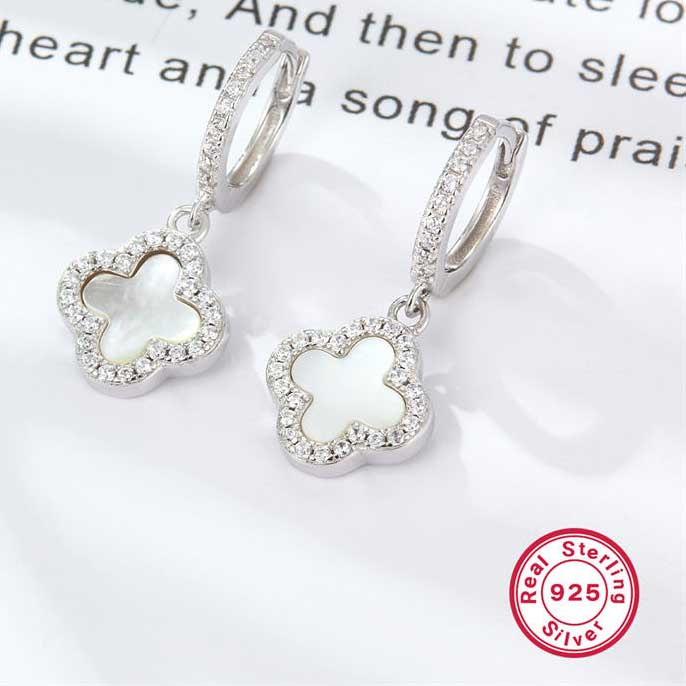 silver white huggie earrings jewellery