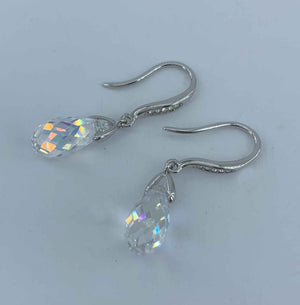 crystal ab drop silver earrings from frenelle jewellery online auckland nz
