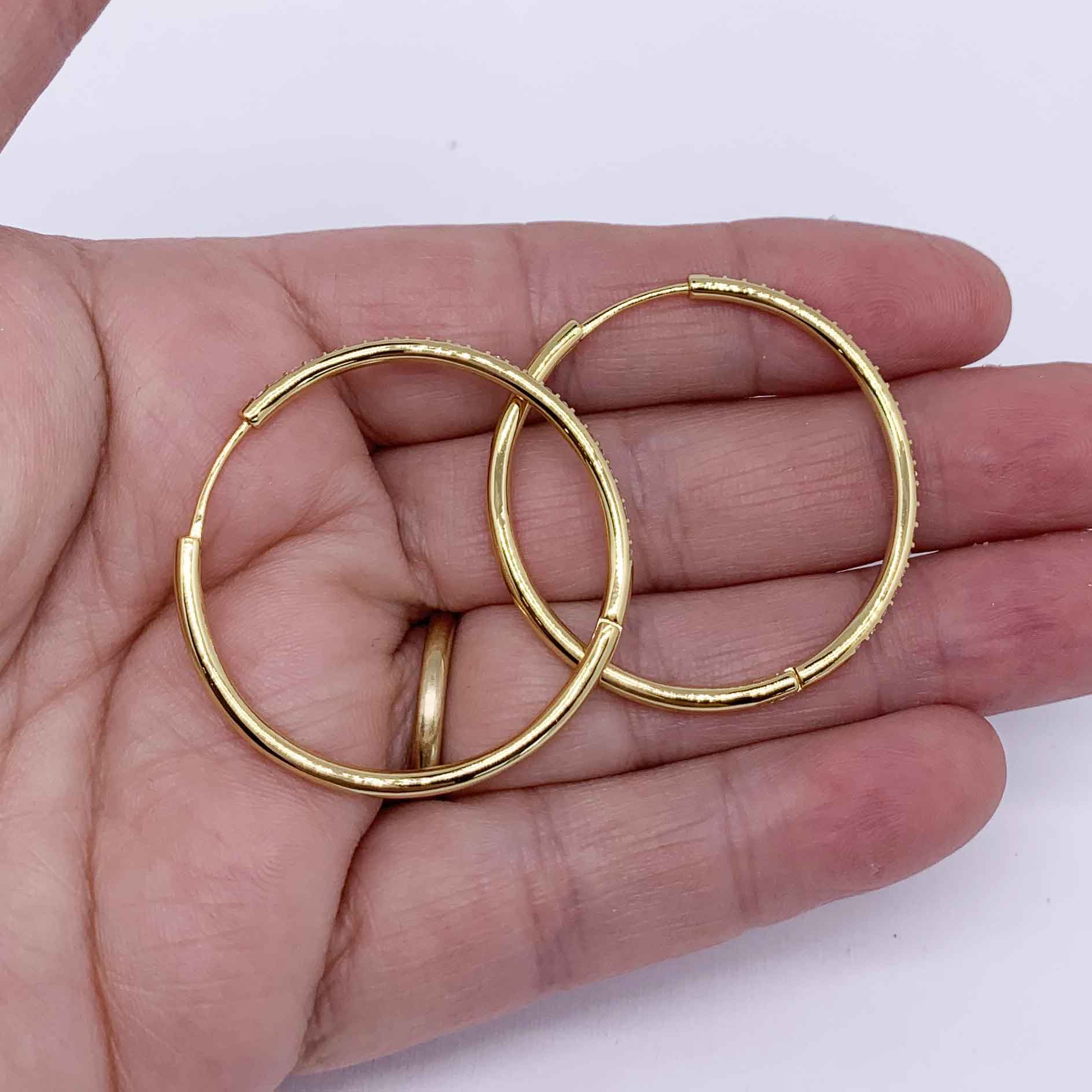 38mm gold hoop earring