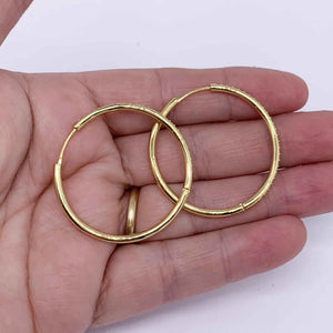 38mm gold hoop earring frenelle