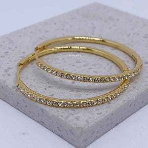 38mm gold hoop earring huggie