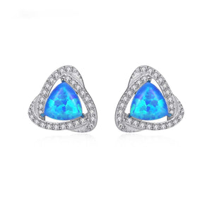 blue opal stud earrings jewellery