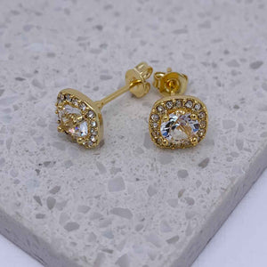 gold crystal stud earrings jewellery