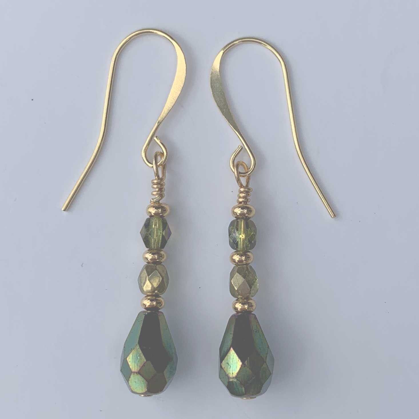 gold drop earrings