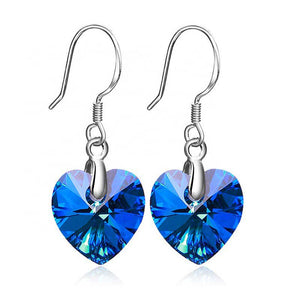 925 Sterling Silver  Crystal Jewellery Set  "Esmeralda" (Blue)