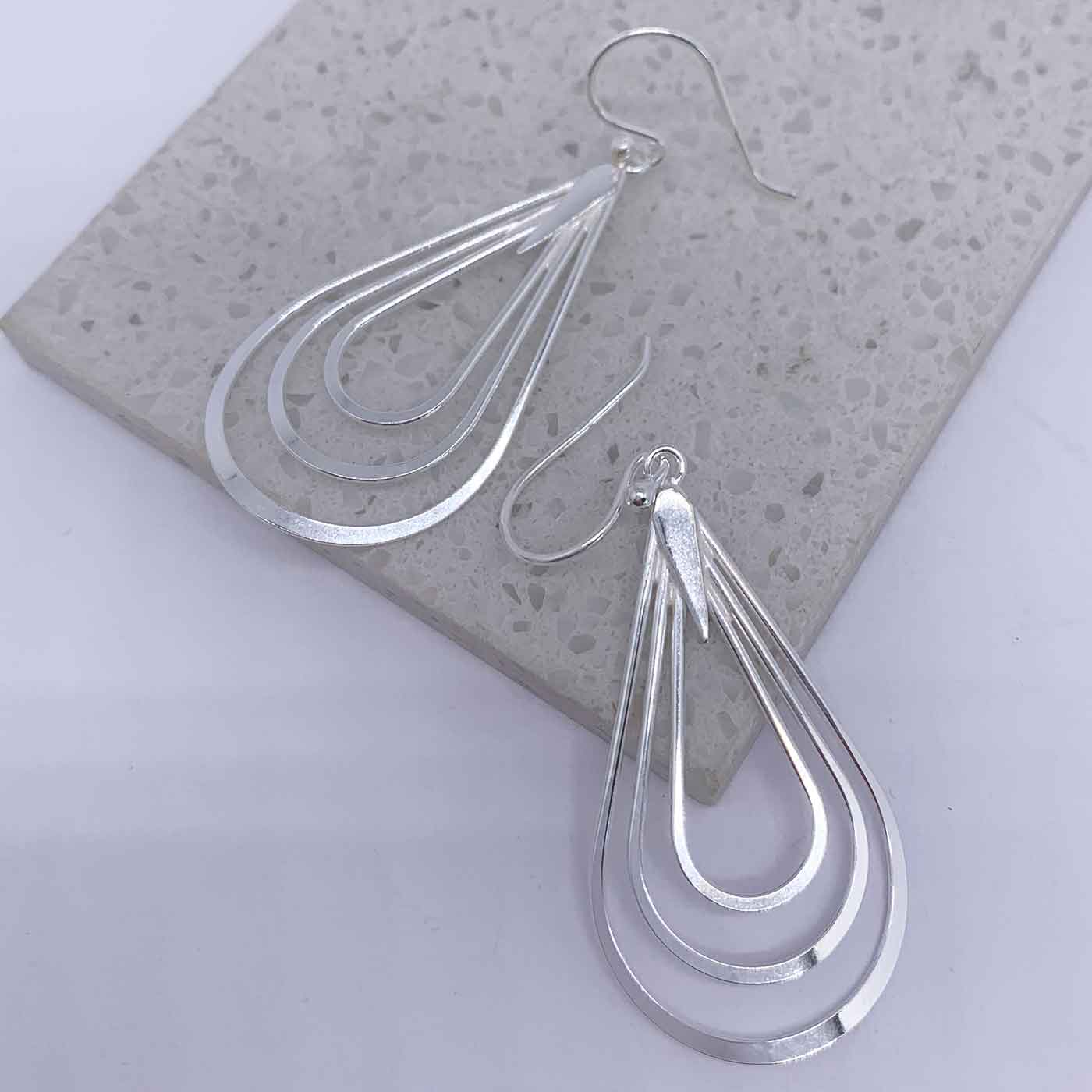 silver drop earrings buy online