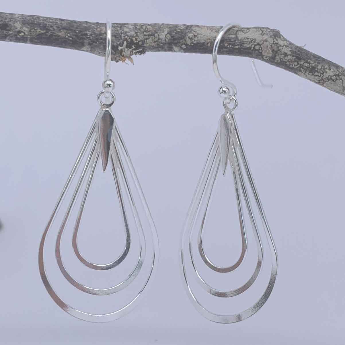 silver drop earrings jewellery