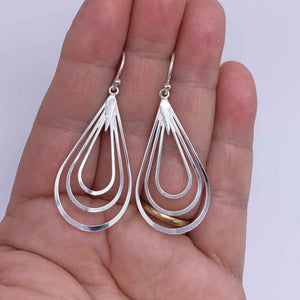 silver drop earrings frenelle