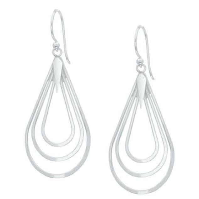 silver drop earrings