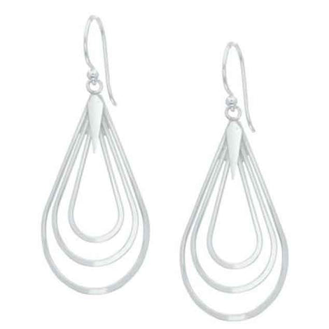 silver drop earrings