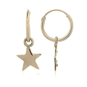 18K Gold Dangle Star Earrings "Ingrid"