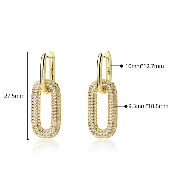18K Gold Dangle Earrings "Jenelyn"