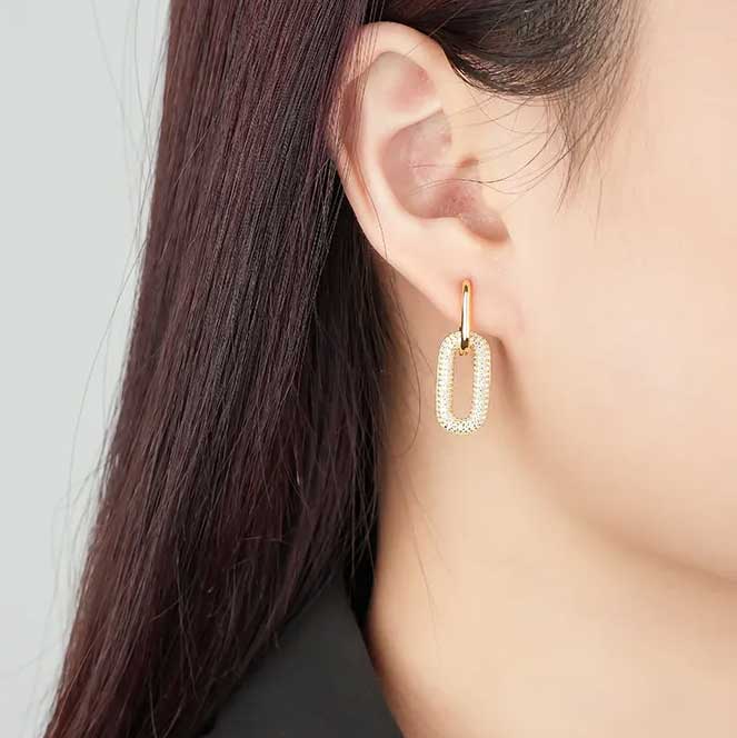 18K Gold Dangle Earrings "Jenelyn"