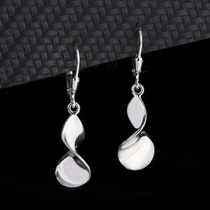 925 Sterling Silver Modern Twist Earrings "Jennifer"
