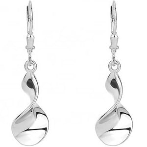925 Sterling Silver Modern Twist Earrings "Jennifer"