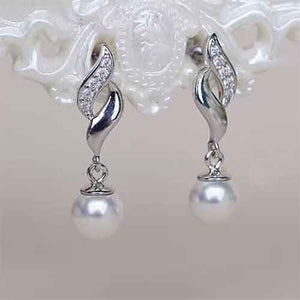 silver pearl drop earrings jewellery