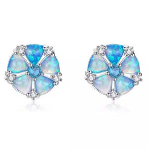 blue opal earrings