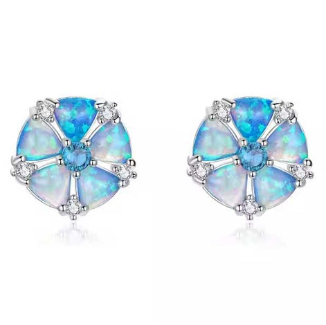 blue opal earrings