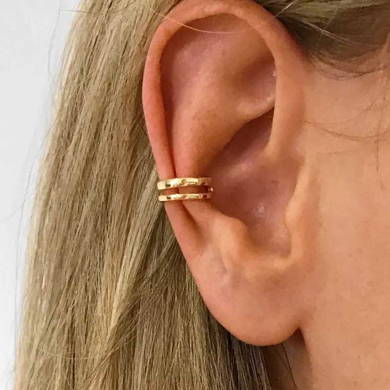 silver ear cuff frenelle jewellery