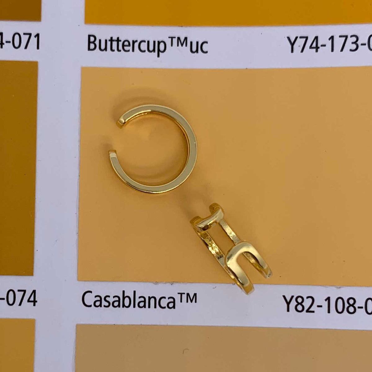 double band gold ear cuff frenelle jewellery